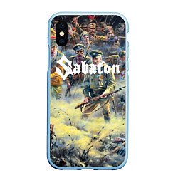 Чехол iPhone XS Max матовый Sabaton, цвет: 3D-голубой