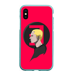 Чехол iPhone XS Max матовый Eminem, цвет: 3D-мятный