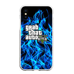 Чехол iPhone XS Max матовый GTA5, цвет: 3D-белый