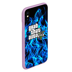 Чехол iPhone XS Max матовый GTA5, цвет: 3D-сиреневый — фото 2