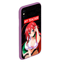 Чехол iPhone XS Max матовый SENPAI MY TEACHER, цвет: 3D-фиолетовый — фото 2