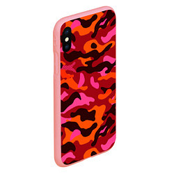 Чехол iPhone XS Max матовый CAMOUFLAGE RED, цвет: 3D-баблгам — фото 2