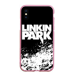 Чехол iPhone XS Max матовый LINKIN PARK 4, цвет: 3D-розовый
