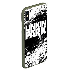 Чехол iPhone XS Max матовый LINKIN PARK 5, цвет: 3D-темно-зеленый — фото 2