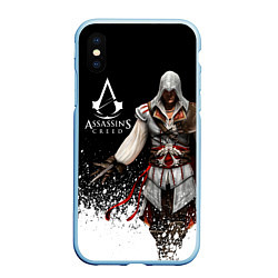 Чехол iPhone XS Max матовый Assassin’s Creed 04, цвет: 3D-голубой