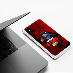 Чехол iPhone XS Max матовый BRAWL STARS:CROW, цвет: 3D-белый — фото 2