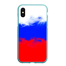 Чехол iPhone XS Max матовый Россия, цвет: 3D-мятный