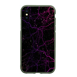 Чехол iPhone XS Max матовый Молнии