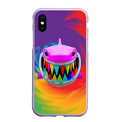 Чехол iPhone XS Max матовый 6IX9INE- GOOBA, цвет: 3D-светло-сиреневый