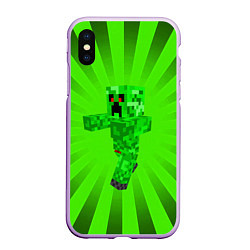 Чехол iPhone XS Max матовый Minecraft