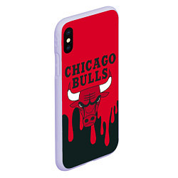 Чехол iPhone XS Max матовый Chicago Bulls, цвет: 3D-светло-сиреневый — фото 2