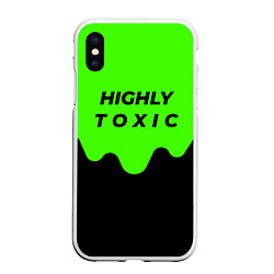 Чехол iPhone XS Max матовый HIGHLY toxic 0 2, цвет: 3D-белый