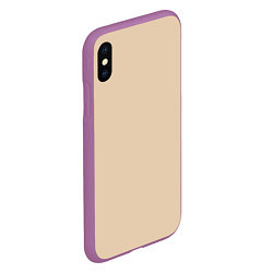 Чехол iPhone XS Max матовый Бежевая Маска, цвет: 3D-фиолетовый — фото 2