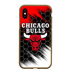 Чехол iPhone XS Max матовый CHICAGO BULLS