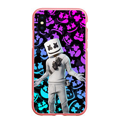 Чехол iPhone XS Max матовый FORTNITE x MARSHMELLO