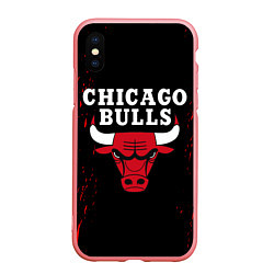 Чехол iPhone XS Max матовый CHICAGO BULLS, цвет: 3D-баблгам