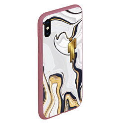 Чехол iPhone XS Max матовый Billie Eilish Gold, цвет: 3D-малиновый — фото 2