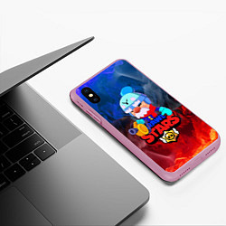 Чехол iPhone XS Max матовый BRAWL STARS GALE, цвет: 3D-розовый — фото 2