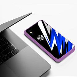 Чехол iPhone XS Max матовый Россия, цвет: 3D-фиолетовый — фото 2