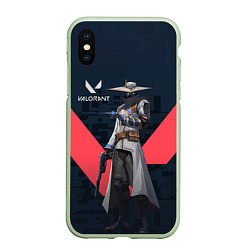 Чехол iPhone XS Max матовый CYPHER VALORANT, цвет: 3D-салатовый