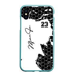 Чехол iPhone XS Max матовый Michael Jordan 23, цвет: 3D-мятный