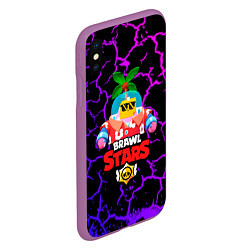 Чехол iPhone XS Max матовый BRAWL STARS NEW SPROUT 3, цвет: 3D-фиолетовый — фото 2