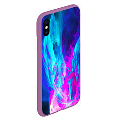 Чехол iPhone XS Max матовый НЕОНОВЫЕ КРАСКИ, цвет: 3D-фиолетовый — фото 2