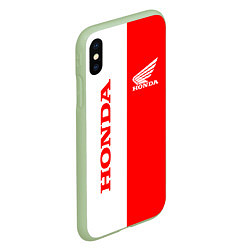 Чехол iPhone XS Max матовый HONDA, цвет: 3D-салатовый — фото 2