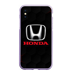 Чехол iPhone XS Max матовый HONDA, цвет: 3D-светло-сиреневый