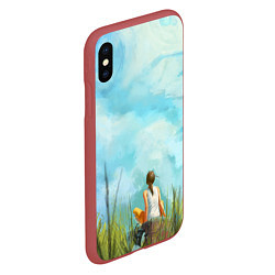 Чехол iPhone XS Max матовый Cloud ART, цвет: 3D-красный — фото 2