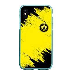 Чехол iPhone XS Max матовый BORUSSIA, цвет: 3D-мятный