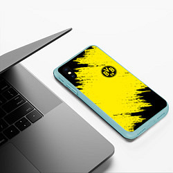 Чехол iPhone XS Max матовый BORUSSIA, цвет: 3D-мятный — фото 2