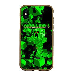 Чехол iPhone XS Max матовый Minecraft