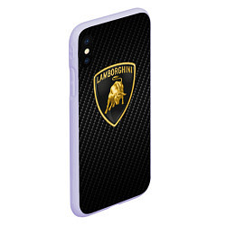 Чехол iPhone XS Max матовый Lamborghini Z, цвет: 3D-светло-сиреневый — фото 2