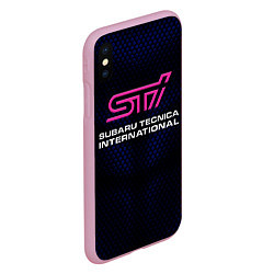 Чехол iPhone XS Max матовый SUBARU STI Z, цвет: 3D-розовый — фото 2