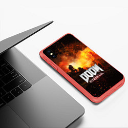 Чехол iPhone XS Max матовый DOOM ETERNAL, цвет: 3D-красный — фото 2