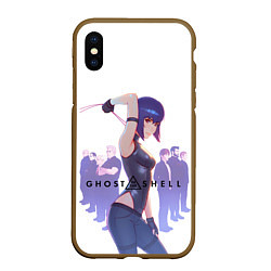 Чехол iPhone XS Max матовый Ghost in the Shell Section 9, цвет: 3D-коричневый