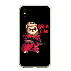 Чехол iPhone XS Max матовый Bella Ciao, цвет: 3D-салатовый