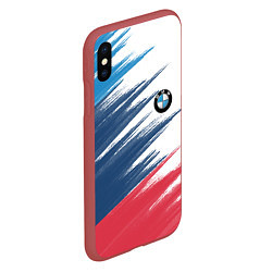 Чехол iPhone XS Max матовый BMW, цвет: 3D-красный — фото 2