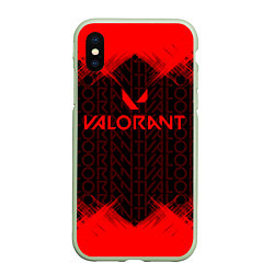 Чехол iPhone XS Max матовый Valorant, цвет: 3D-салатовый