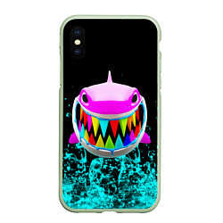 Чехол iPhone XS Max матовый 6IX9INE, цвет: 3D-салатовый