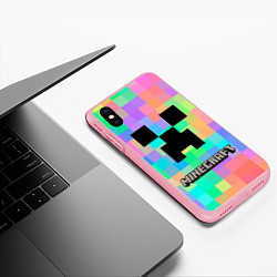 Чехол iPhone XS Max матовый Minecraft, цвет: 3D-баблгам — фото 2