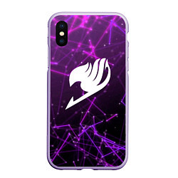 Чехол iPhone XS Max матовый Fairy Tail, цвет: 3D-светло-сиреневый