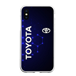 Чехол iPhone XS Max матовый TOYOTA, цвет: 3D-белый