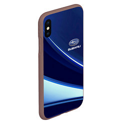 Чехол iPhone XS Max матовый SUBARU, цвет: 3D-коричневый — фото 2