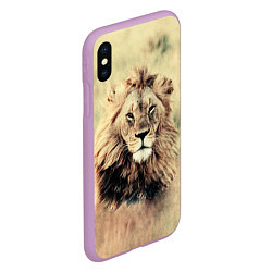 Чехол iPhone XS Max матовый Lion King, цвет: 3D-сиреневый — фото 2