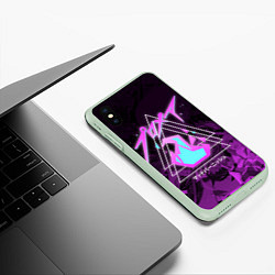 Чехол iPhone XS Max матовый PROMARE, цвет: 3D-салатовый — фото 2