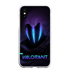 Чехол iPhone XS Max матовый VALORANT OMEN, цвет: 3D-белый