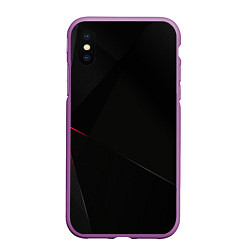 Чехол iPhone XS Max матовый DARK, цвет: 3D-фиолетовый