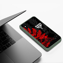 Чехол iPhone XS Max матовый THE LAST OF US 2, цвет: 3D-темно-зеленый — фото 2